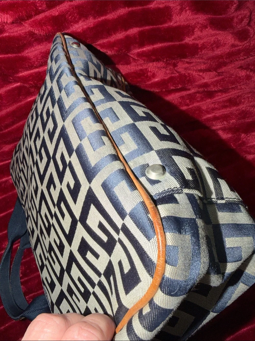Givenchy geometric print canvas tote bag